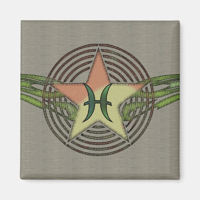 Pisces Star Magnet (Vorne)