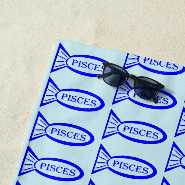 Pisces Star Sign Fisch Beach Handtuch (Beispiel)