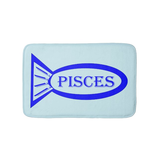 Pisces Star Sign Fish Bath Mat Badematte (Vorderseite)