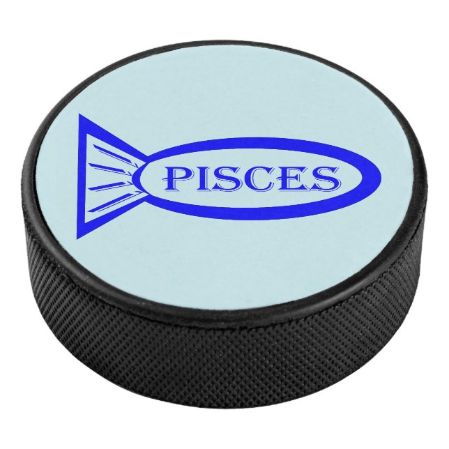 Pisces Star Sign Fish Hockey Puck (3/4)