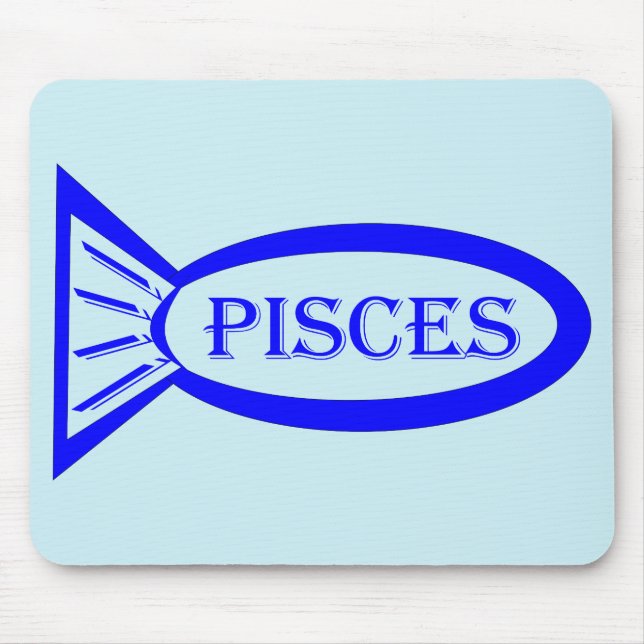 Pisces Star Sign Fish Mousepad (Vorne)