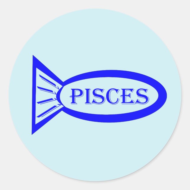 Pisces Star Sign Fish Stickers (Vorderseite)