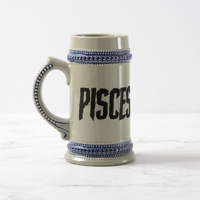 Pisces Stein Bierglas (Links)