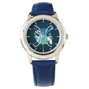 Pisces-Symbol - astrologische Zodiac-Signatur-Uhr Armbanduhr