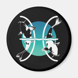 Pisces-Symbol - astrologisches Zodiakzeichen Magnet