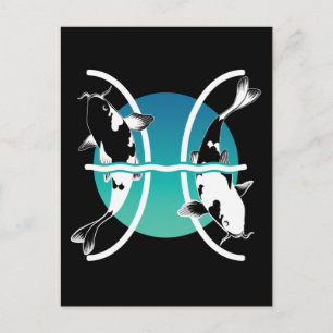 Pisces-Symbol - astrologisches Zodiakzeichen Postkarte