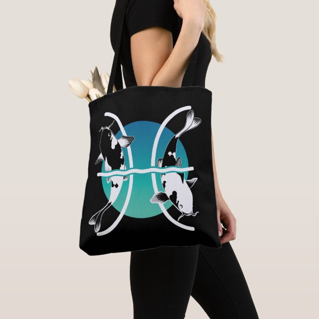Pisces-Symbol - astrologisches Zodiakzeichen Tasche (Von Nahem)