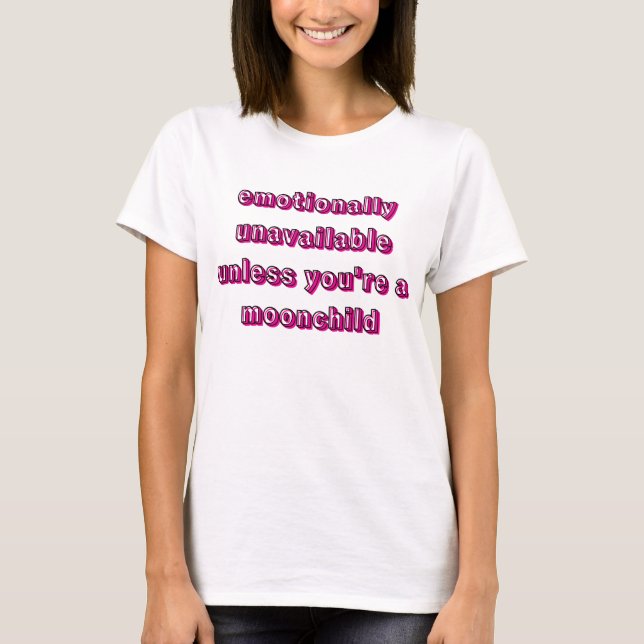 Pisces T - Shirt - emotional unverfügbares Mondkin (Vorderseite)