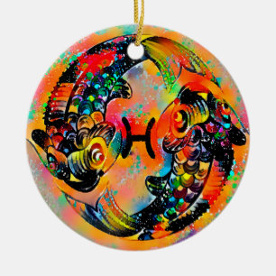 Pisces Tijuana Keramik Ornament