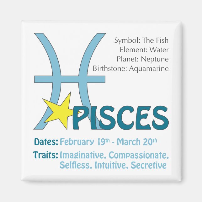 Pisces Traits Magnet (Vorne)