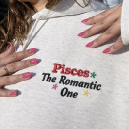 Pisces unique Hoodie embroidered Gift  Bestickter Hoodie