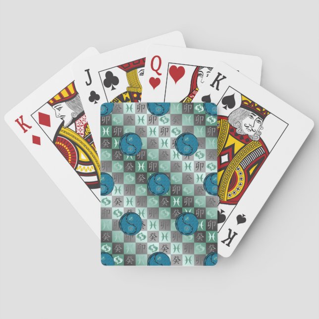 Pisces & Water Rabbit Spielkarten (Rückseite)