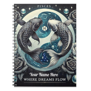 Pisces "Where Dreams Flow" SpiralNotebook Notizblock
