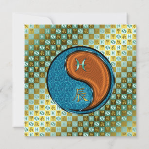 Pisces & Wood Dragon Karte