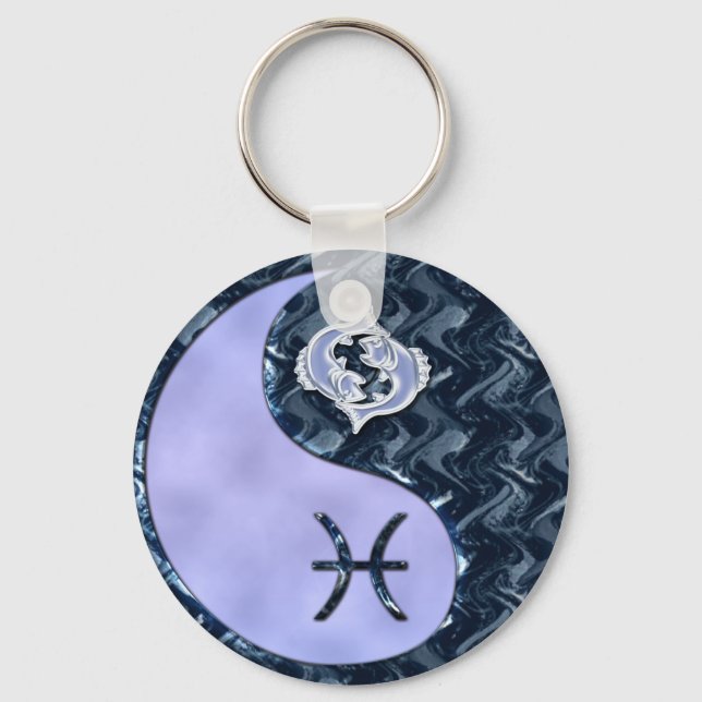 Pisces Yin Yang Schlüsselanhänger (Vorderseite)