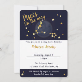 Pisces zodiac Baby Shower Einladung