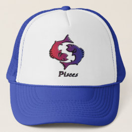 Pisces Zodiac Birth Sign Lila Astrologie Truckerkappe