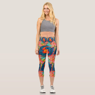Pisces Zodiac Capri Leggings