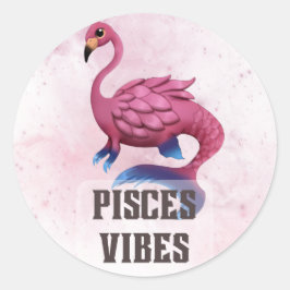 Pisces Zodiac Decal für Astrologie Liebhaber Runder Aufkleber