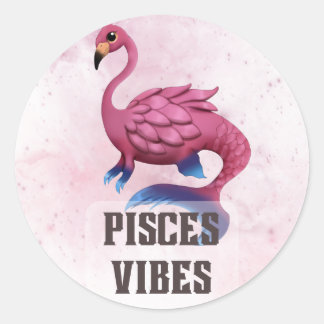 Pisces Zodiac Decal für Astrologie Liebhaber Runder Aufkleber