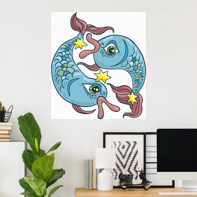 Pisces Zodiac Fish Horoscope Poster (Von Creator hochgeladen)