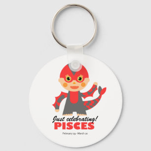 Pisces Zodiac für Kinder Schlüsselanhänger