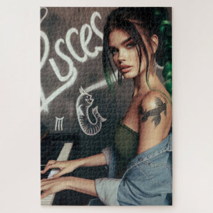Pisces Zodiac Musician Piano