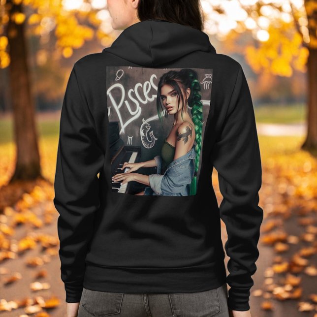 Pisces Zodiac Musician Piano Hoodie (Von Creator hochgeladen)