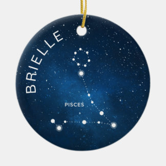 Pisces Zodiac Ornament Personalisiert Zodiac-Gesch