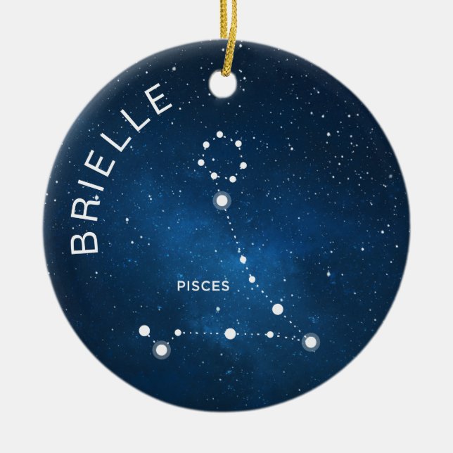 Pisces Zodiac Ornament Personalisiert Zodiac-Gesch (Vorne)