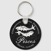 Pisces Zodiac Positeristic Black Custom
