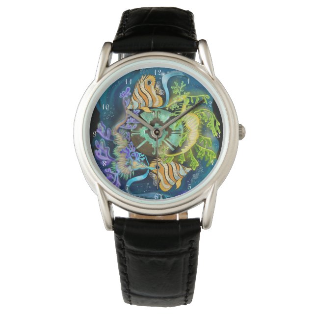 Pisces Zodiac Sign Armbanduhr (Vorderseite)