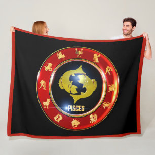 Pisces Zodiac Sign Astrologie Fleece Blanket