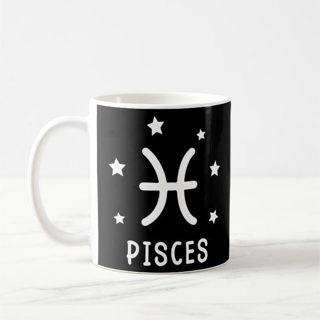 Pisces Zodiac Sign Astrologie Kaffeetasse (Links)