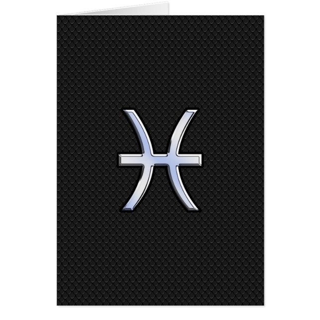 Pisces Zodiac Sign auf Black Snake Skin Decke (Vorne)