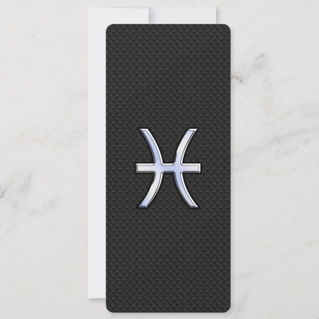 Pisces Zodiac Sign auf Black Snake Skin Decke (Vorderseite)