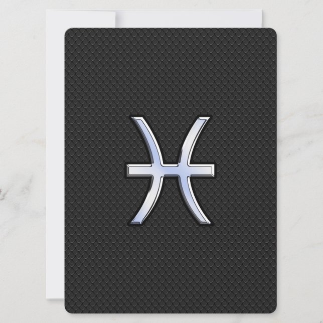 Pisces Zodiac Sign auf Black Snake Skin Decke (Vorderseite)