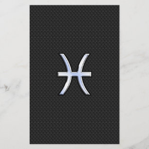 Pisces Zodiac Sign auf Black Snake Skin Decke Flyer