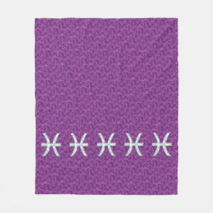 Pisces Zodiac Sign auf Pink Digital Camouflage Fleecedecke