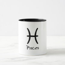 Pisces Zodiac Sign auf weißem Hintergrund