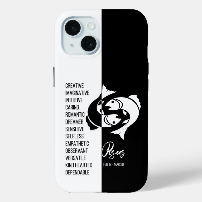 Pisces Zodiac Sign Case-Mate iPhone Hülle (Rückseite)