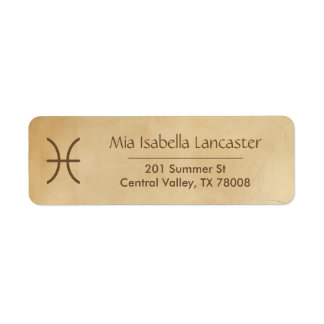 Pisces Zodiac Sign - Étiquettes d'adresse de retou