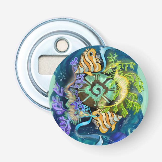Pisces Zodiac Sign Flaschenöffner (Vorderseite)