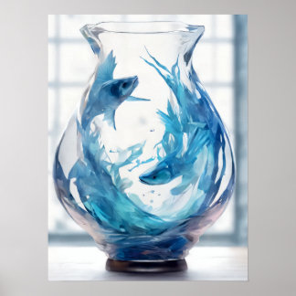 Pisces Zodiac Sign Poster