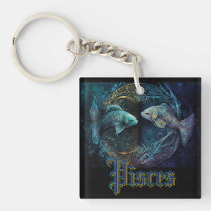 Pisces Zodiac Sign Schlüsselanhänger