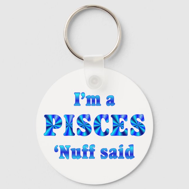Pisces Zodiac Sign Schlüsselanhänger (Vorderseite)