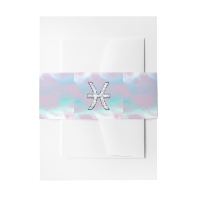 Pisces Zodiac Sign Stilvolle Mutter von Pearl Einladungsbanderole (Vorderseite Beispiel)