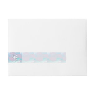 Pisces Zodiac Sign Stilvolle Mutter von Pearl Rundum-Adressaufkleber
