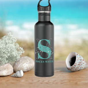 Pisces Zodiac Star Signatur Astrologie Wasser Flas Edelstahlflasche