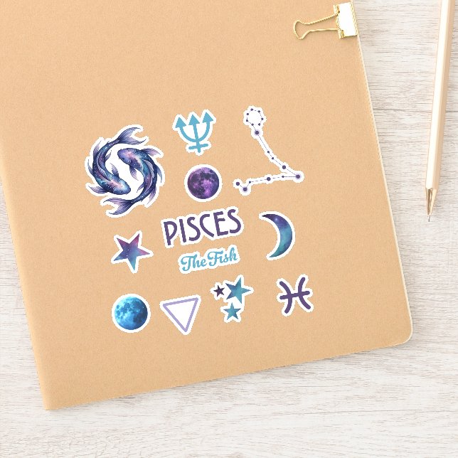 Pisces Zodiac Sticker Collection (Carnet)